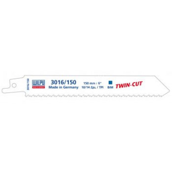 Полотно по металлу 3016/150 TWIN-CUT (5 шт; 150х19х0.9 мм; 130 мм; 10/14 TPI) 1431500005 WILPU